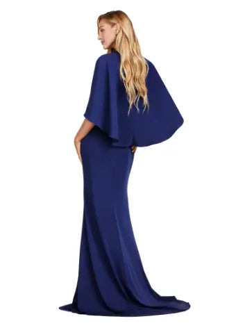 Discover elegance and sophistication with the Ashley Lauren 11416 Long Prom Dress. Made from crepe fabric and adorned with a beaded belt, this dress boasts a sleek and modern look. With an overlay and slit, it is perfect for formal occasions or pageants. Stand out in style and confidence. Dazzle all night in this elegant evening gown. The ruched V-Neck bustier is adorned with a beaded belt and a modern overlay. The wrap skirt is complete with a left leg slit.