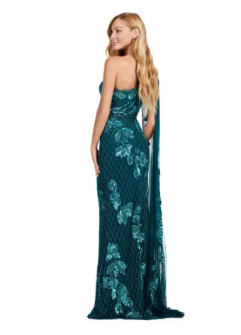 The Ashley Lauren 11434 Long Prom Dress is the epitome of elegance and sophistication. With a one shoulder design, fully beaded gown, and floor length silhouette, this dress will make you feel like a star on any special occasion. The sleeve adds a touch of formality, perfect for pageants or formal events. A twist on a classic. This gorgeous fully beaded gown features a one shoulder floor length sleeve for the perfect touch of drama.  Sizes Available: 0,2,4,6,8,10,12,14,16,18,20,22,24