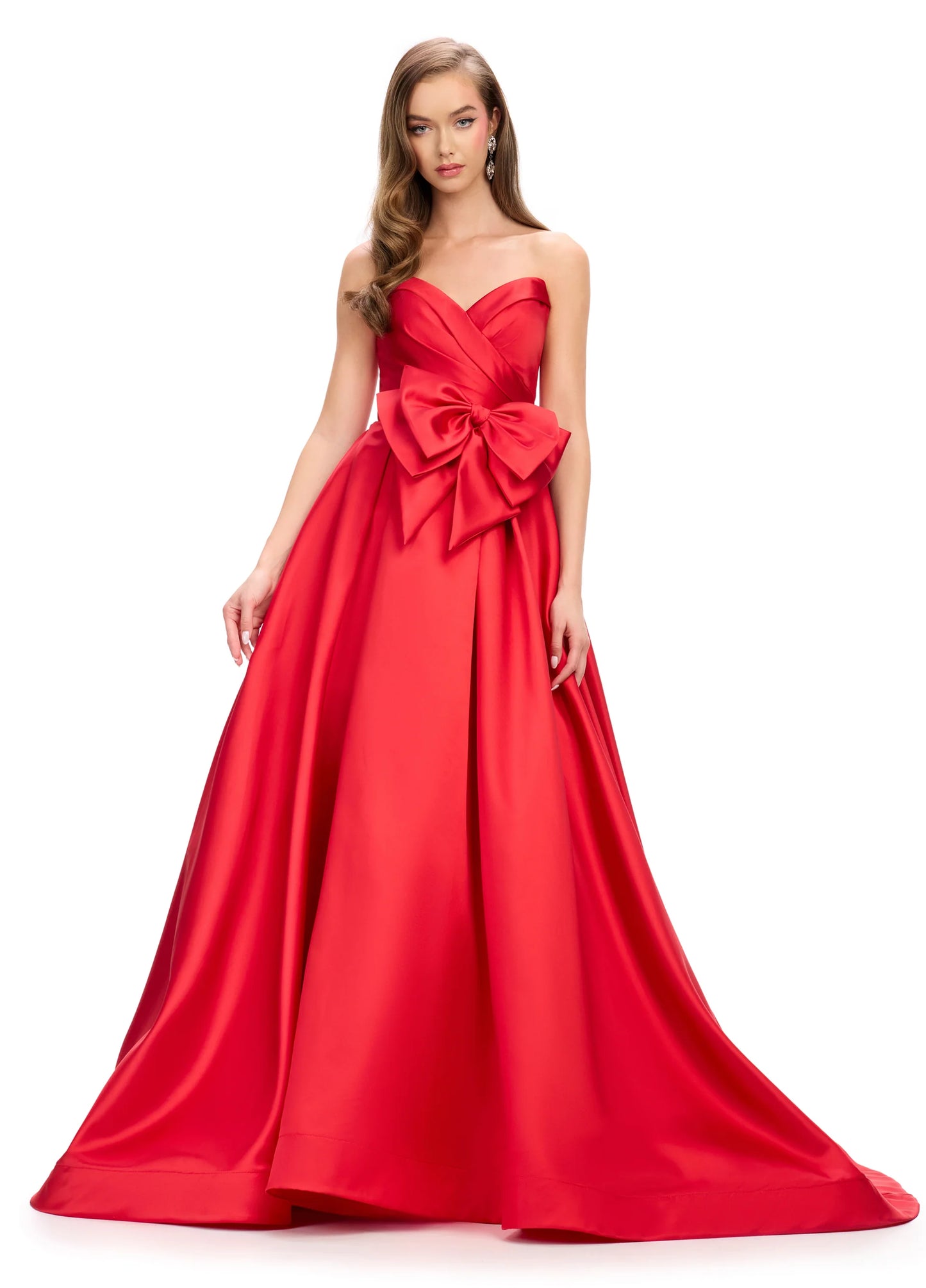 Expertly designed by Ashley Lauren, style 11770 strapless ballgown features a beautiful bow detail and sweetheart neckline. The perfect combination of elegance and style, this dress is a must-have for any formal occasion. Crafted with precision and attention to detail, it's sure to make you stand out.