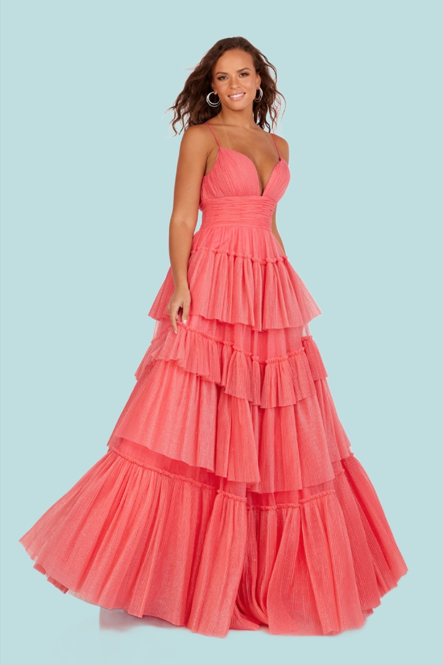 <p data-mce-fragment="1">Be the belle of the ball in the Lucci Lu 1357 Layer Tulle A Line Glitter Prom Dress. The V Neck and pleated ballgown combine for a stunning, flattering silhouette. Layered tulle adds volume, while the glitter detailing adds just the right amount of sparkle. Perfect for any formal event, this dress will make you shine.&nbsp;</p> <p data-mce-fragment="1">&nbsp;</p>