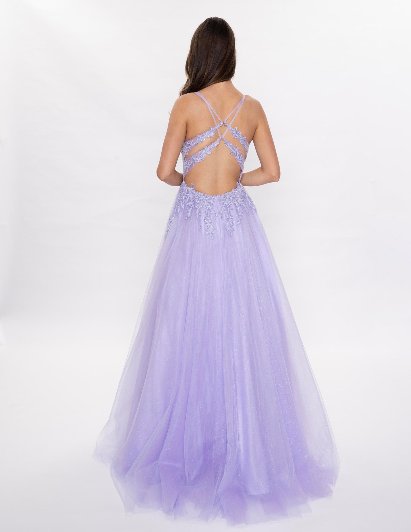 Expertly designed by Nina Canacci, this 3276 Sheer Lace Corset Prom Dress is a must-have for any formal occasion. The A-line silhouette flatters all body types, while the tulle and lace details add a touch of elegance. The corset back ensures a perfect fit, while the backless design adds a modern twist. Look and feel amazing in this stunning formal gown.

Sizes: 0-10

Colors: Emerald, Lilac