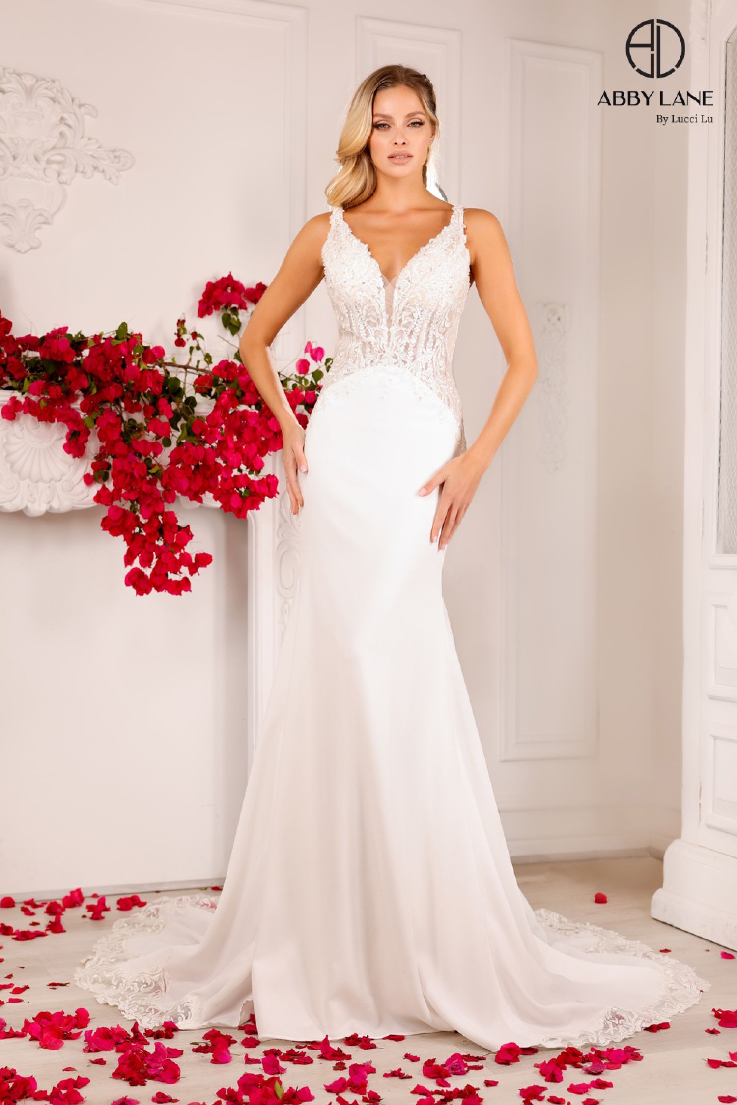 Abby Lane 97126 Embellished Lace Wedding Dress - Wedding