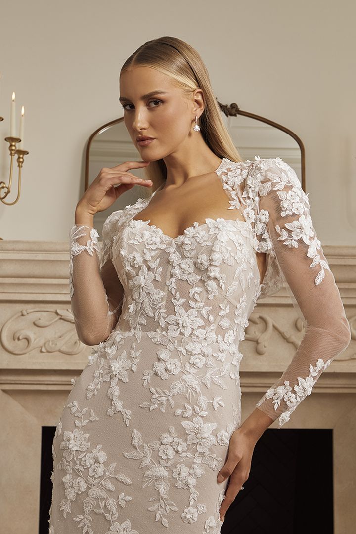 Casablanca Bridal 2573 Merideth Wedding Dress Fit and Flare Lace