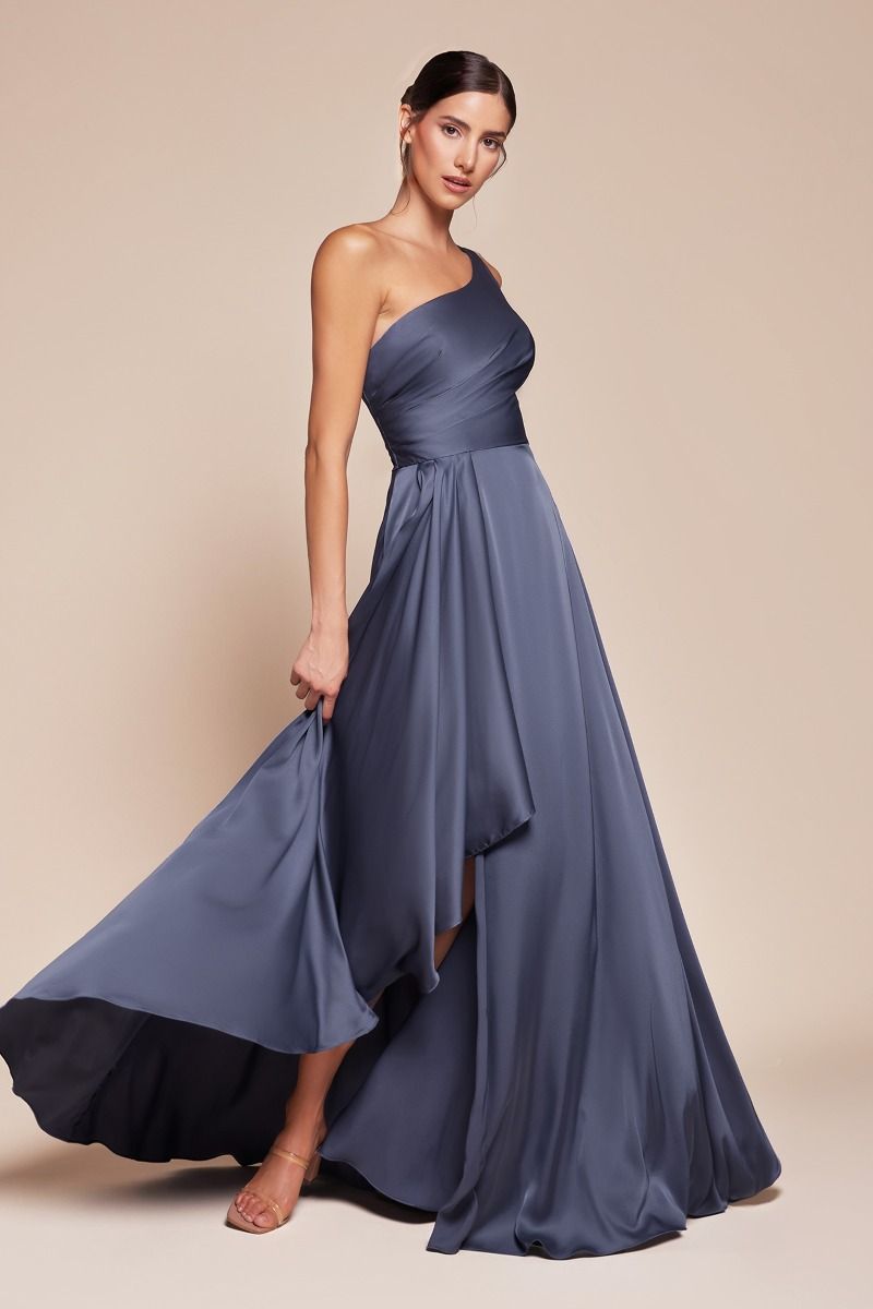 Ladivine 7450 bridesmaids dress Soft Satin one shoulder A line