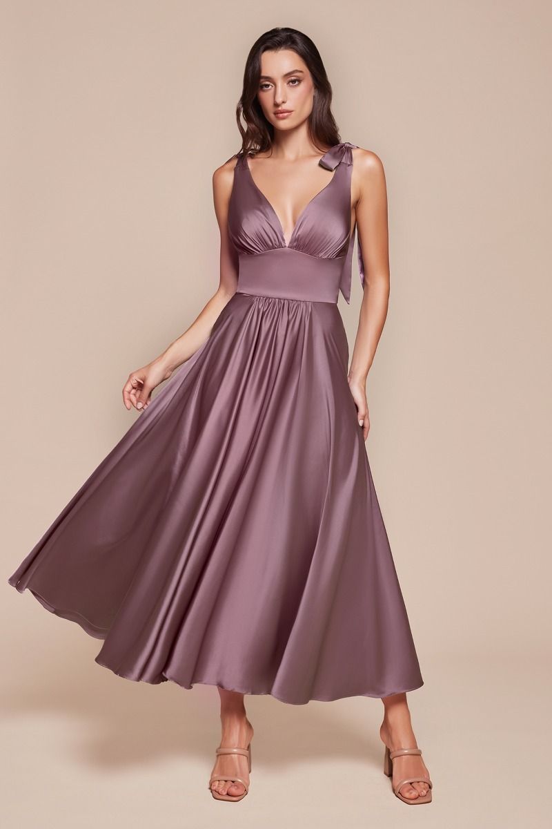 Ladivine-7499_english violet_bridesmaids-dress-front