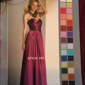 Liz Fields 429 size 20 Dark Magenta satin a line dress