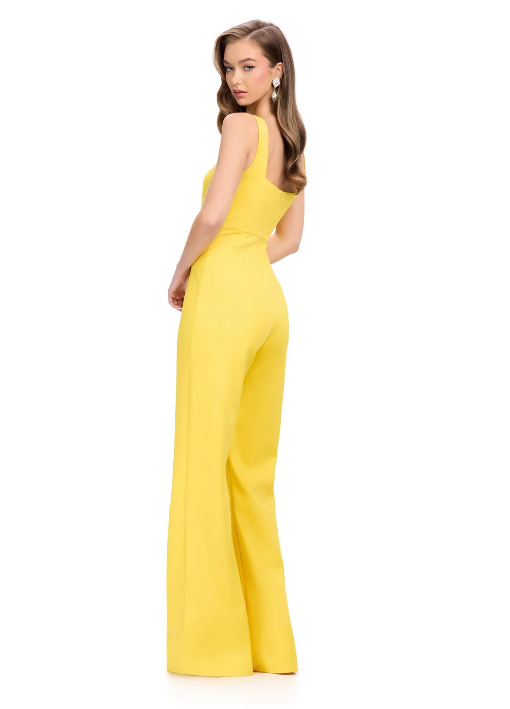 Elevate your style with the Ashley Lauren 11760 Scuba Jumpsuit and Jacket. The ruffle sleeves and wide pant legs add a touch of sophistication, while the scuba material provides a comfortable fit. Perfect for any occasion, this jumpsuit and jacket combo will make you feel confident and stylish.

Colors:&nbsp; Red, Yellow