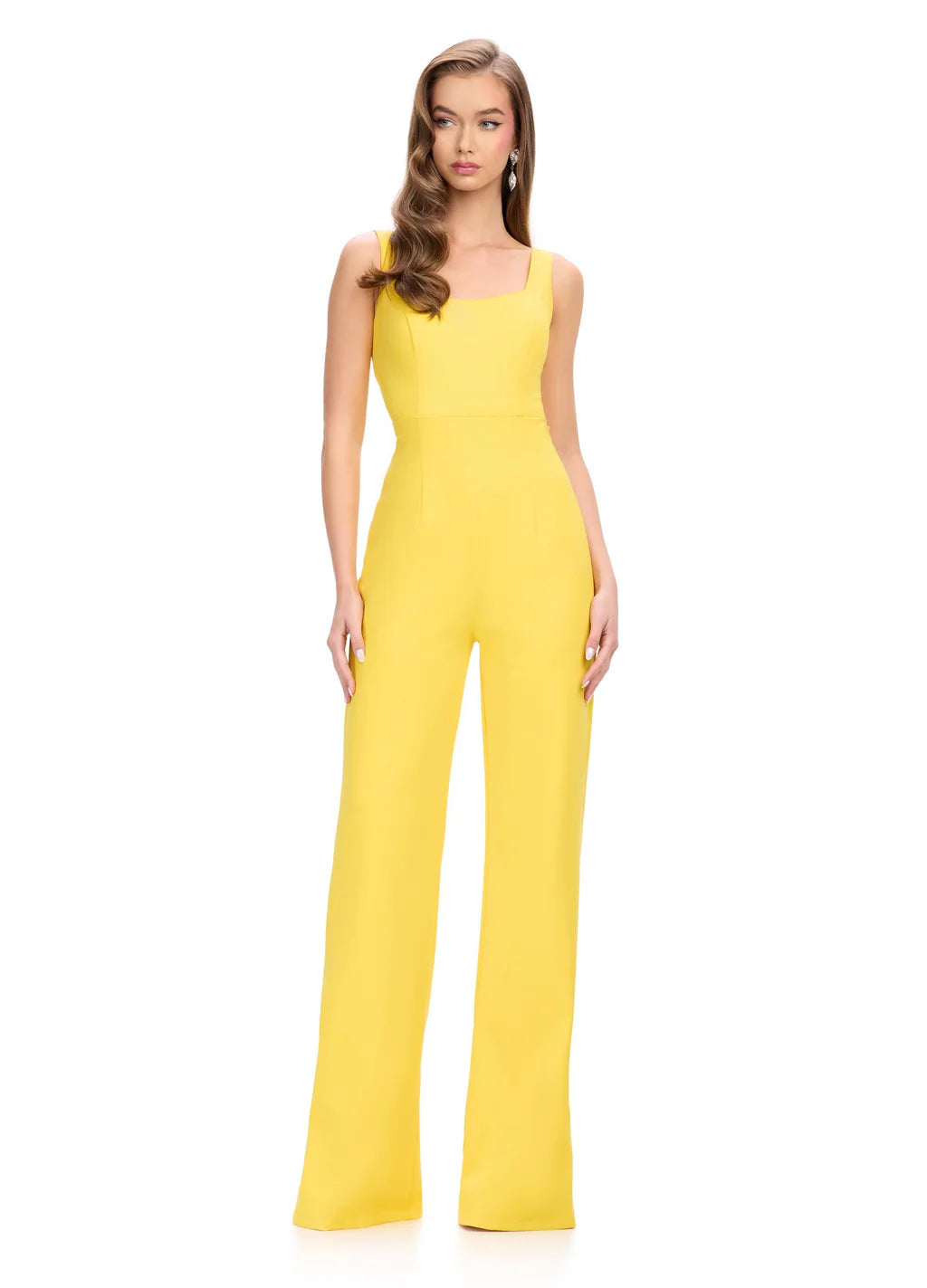 Elevate your style with the Ashley Lauren 11760 Scuba Jumpsuit and Jacket. The ruffle sleeves and wide pant legs add a touch of sophistication, while the scuba material provides a comfortable fit. Perfect for any occasion, this jumpsuit and jacket combo will make you feel confident and stylish.

Colors:&nbsp; Red, Yellow