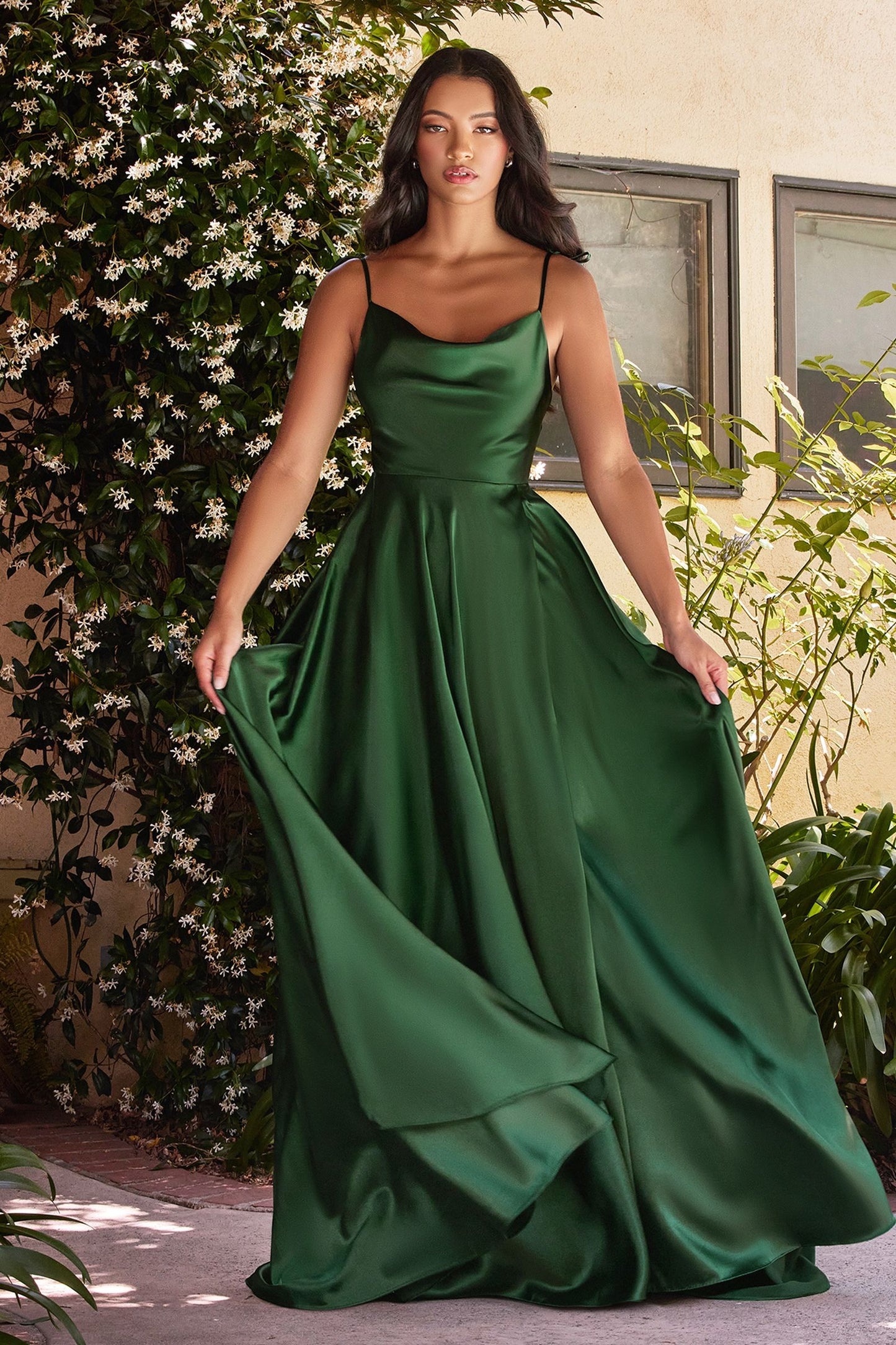 Ladivine BM104 Satin Bridesmaids Dress A Line with Slit