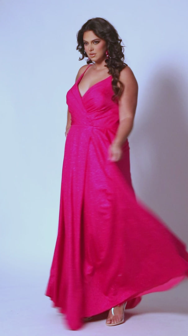 Look your best in our Sydney's Closet SC7375 Long Prom Dress - a beautiful A-line plus-size with a shimmering look an alluring maxi slit, and a formal gown silhouette that is perfect for any special event. The dress offers a flattering fit for all body types. All eyes are on you when you sparkle in this fabulous formal gown designed for women with real curves.