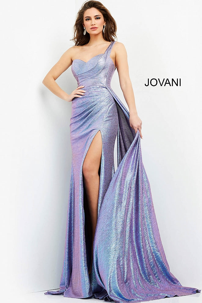 Jovani JVN04013 Size 4 Rose Prom Dress One Shoulder Sweetheart Neckline Ruched