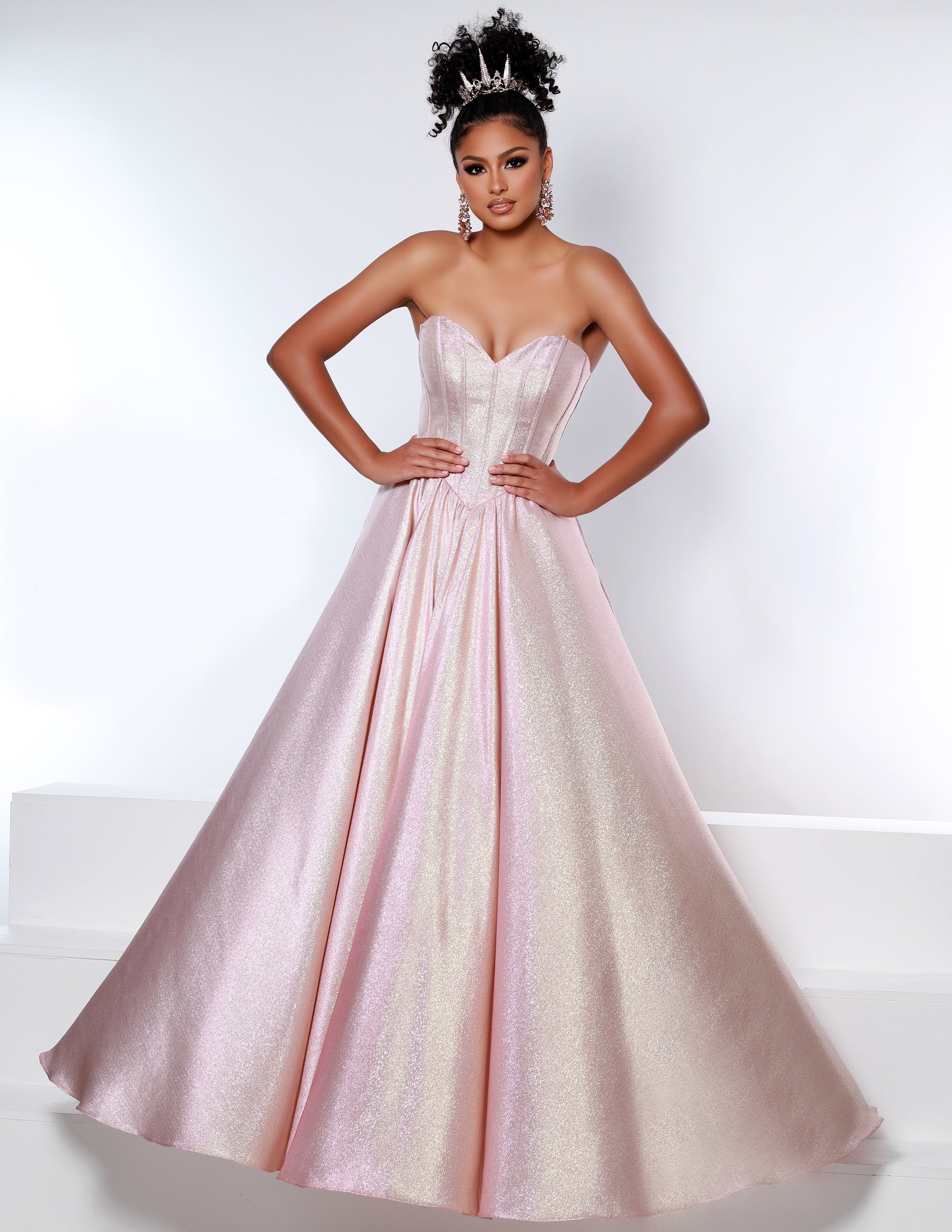 Johnathan Kayne 2411 Long A Line Ballgown Corset Prom Dress Shimmer Formal gown  Available Sizes: 0-18  Available Colors: Aqua/Silver, Pink/Gold, Raspberry