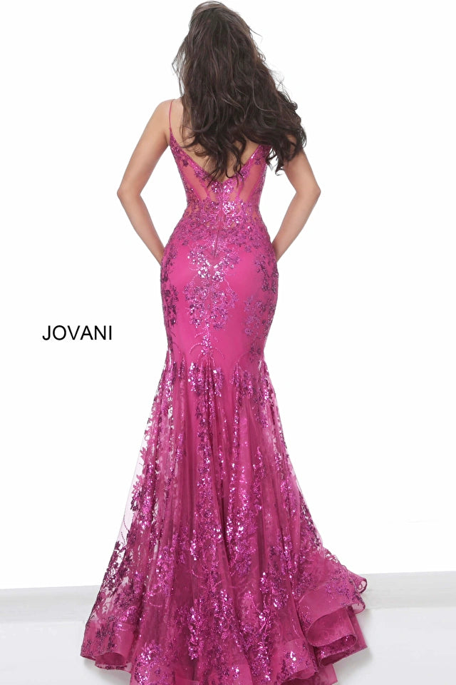 Embellished form fitting prom dress, floor length with slightly flare bottom, sheer bodice with boning, sleeveless, plunging neckline, spaghetti straps over shoulders, V back. Prom Dresses, Pink Prom Dresses, Corset Dresses, Illusion Dresses, Mermaid Prom Dresses, Sequin Prom Dresses, Sexy Prom Dresses, V Neck Prom Dresses, Long Prom Dresses, Blush Dresses  