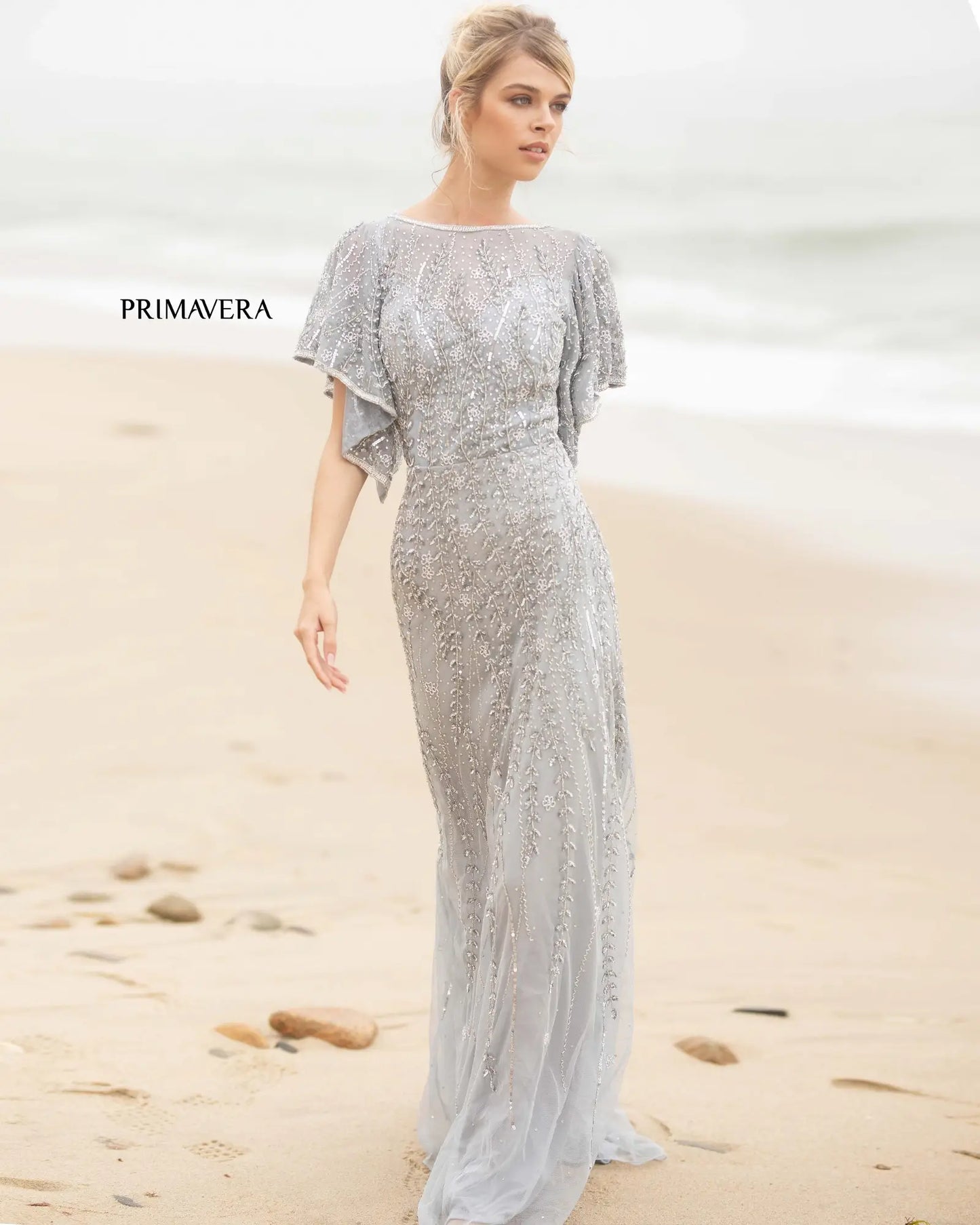 Primavera Couture 3681 Prom Dress Long Beaded Gown. This gown is beautiful with the sleeves plus it has a gorgeous design. 