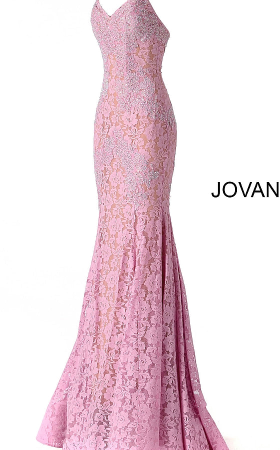 Jovani 37334 Long sweetheart embellished lace prom dress Fitted Mermaid Strapless