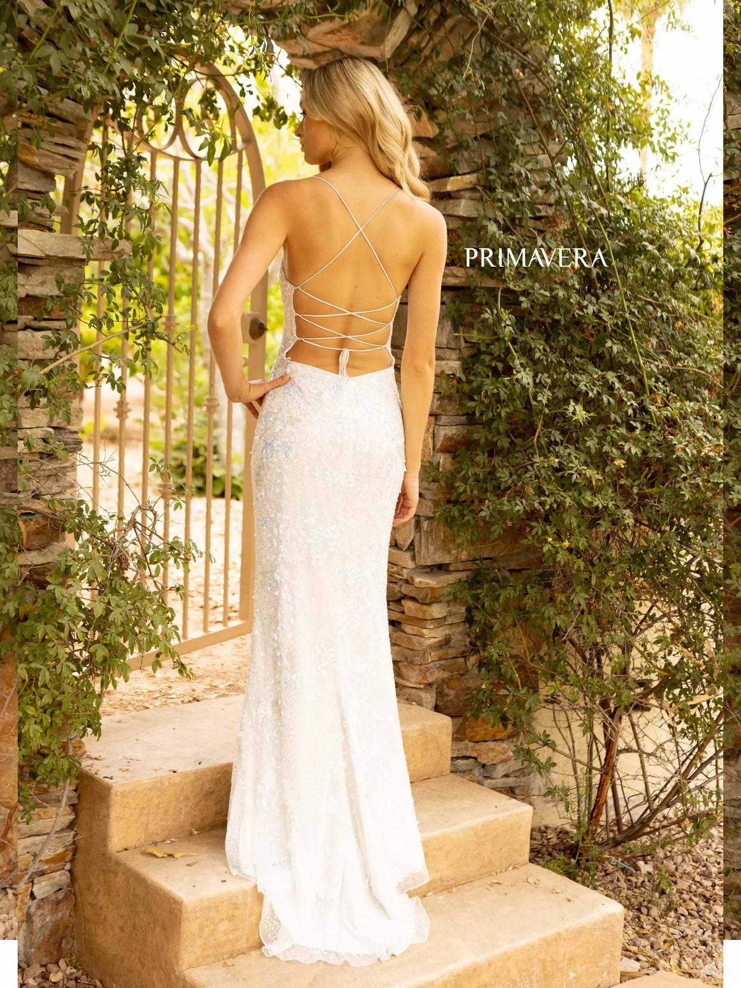 Primavera Couture 3931 Prom Dress Long Beaded Gown. This gown has a gorgeous design all over it. 