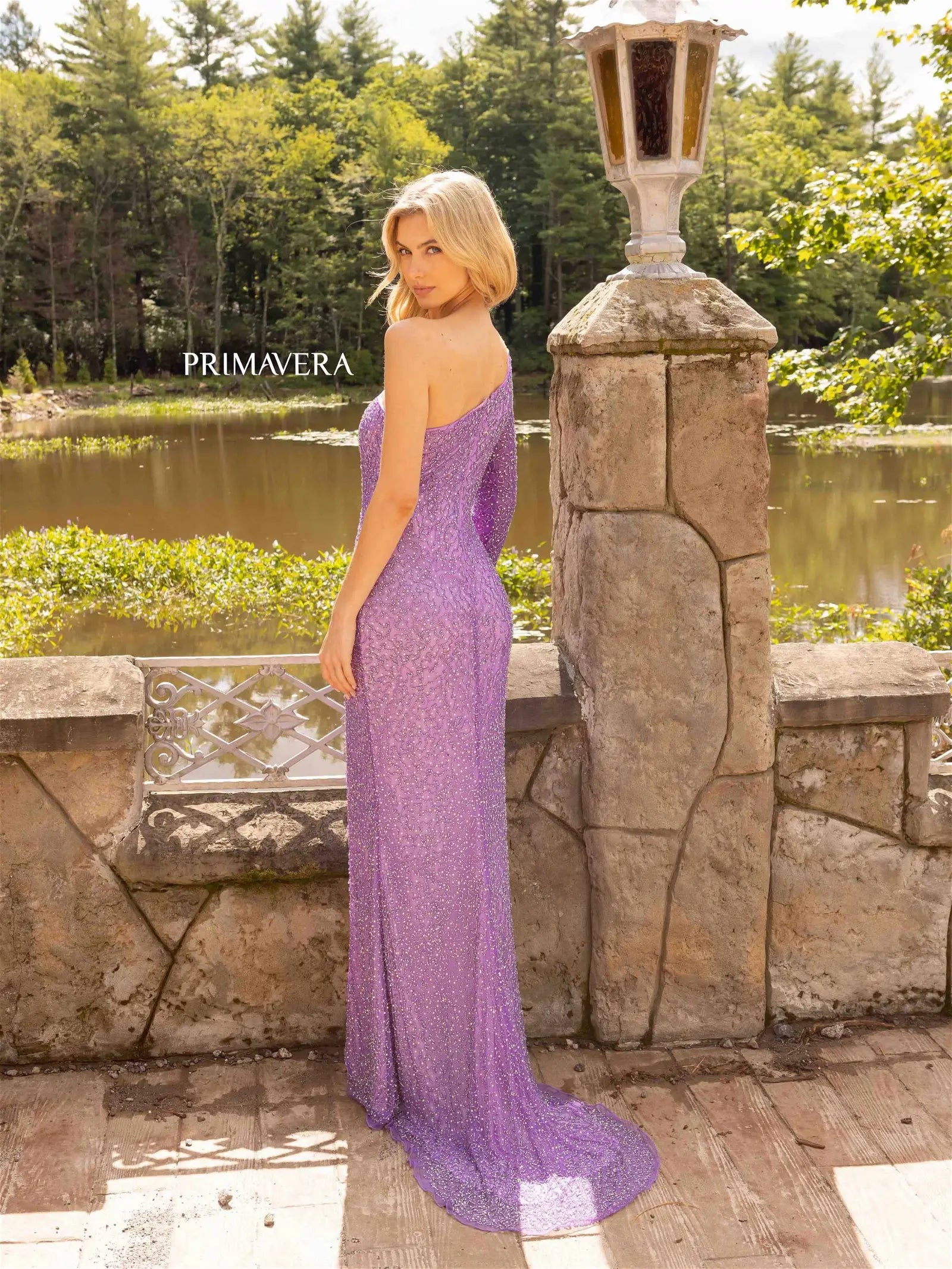 Primavera Couture 3939 Prom Dress Long Beaded Gown. This gown has a beautiful long sleeve. 