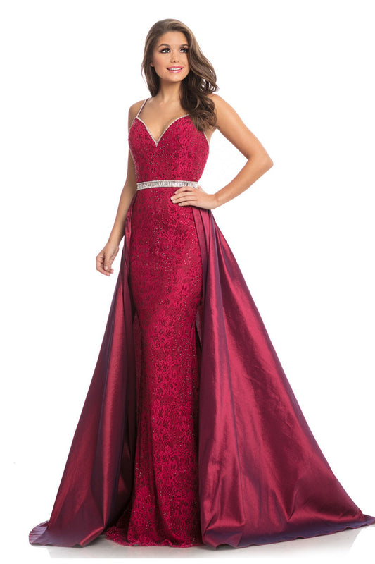 Johnathan Kayne 7242 Embellished Lace V Neck Pageant Gown Prom Dress Skirt Glass Slipper Formals Lake City FL