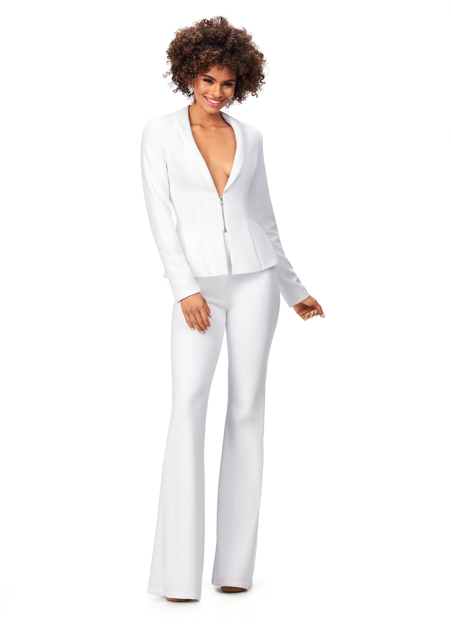 Ashley Lauren 11225 Two Piece Scuba Pantsuit