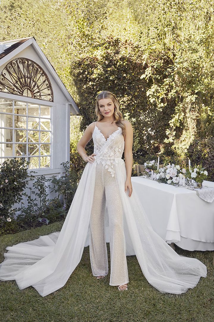 Casablanca Bridal 2493 Melanie Wedding Jumpsuit