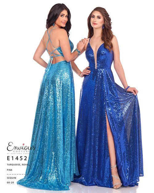 ENVIOUS-COUTURE-E1452-ROYAL-TURQUOISE-PROM-DRESS-FRONT-SEQUINS-V-NECKLINE-SIDE-SLIT