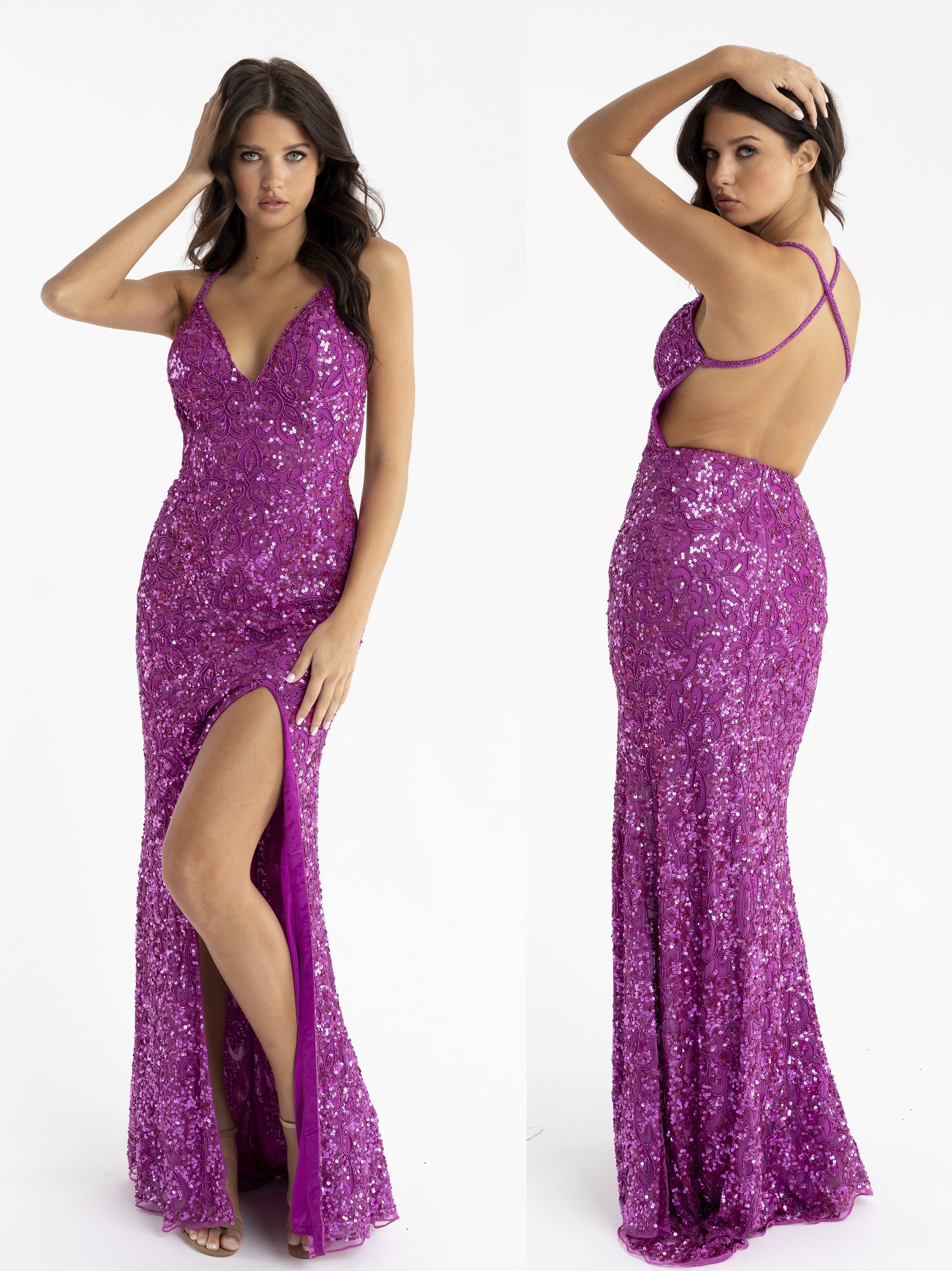 PRIMAVERA-COUTURE-3295-FUCHSIA-FRONT-V-NECKLINE-BACKLESS-SLIT-ALL-SEQUINS-BEADED-DESIGN