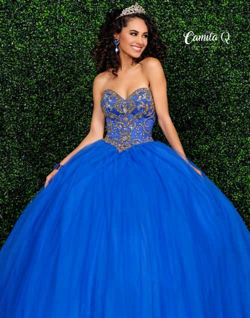 Camila Q  Q17004 Size 14 Red Quinceanera Dress Ball Gown Formal Dress Strapless Gown